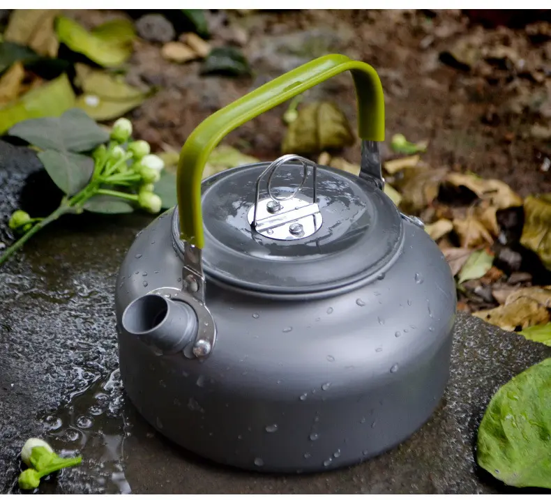 High Quality Portable Outdoor Picnic Cooking Kettle 0.8l Camping Teapot Hiking Camping Coffee Kettle Pot