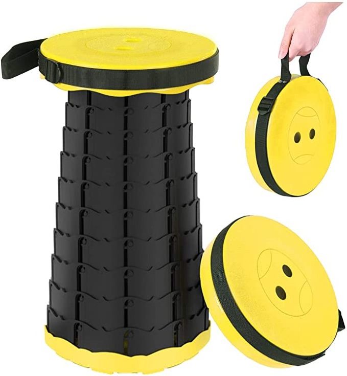 Lifestyle Upgraded Portable Collapsible Stool Folding Stool Lightweight and Sturdy Retractable Telescopic Stool