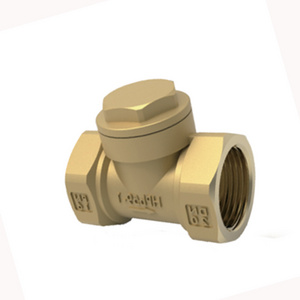 Brass Non Return Swing Horizontal double union Check Valve spring type for  sump pump Water Supply Pipe System