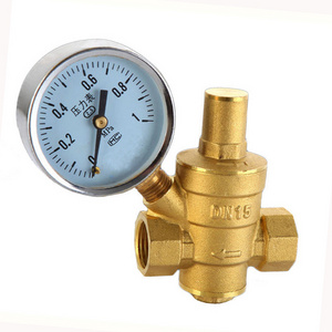 rv water brass pressure regulator valve 5hp19 3 with pressure gauge thread connected