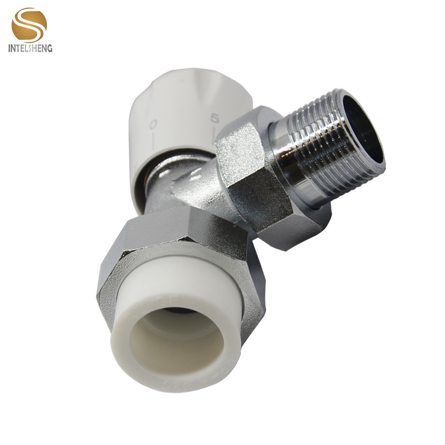 2 years warranty 2 way Thermostatic Mixing angle Valve with female male thread