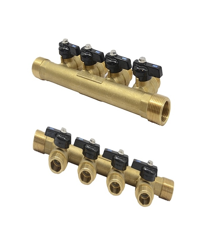 Water Use Brass Underfloor Heating Pex Manifold