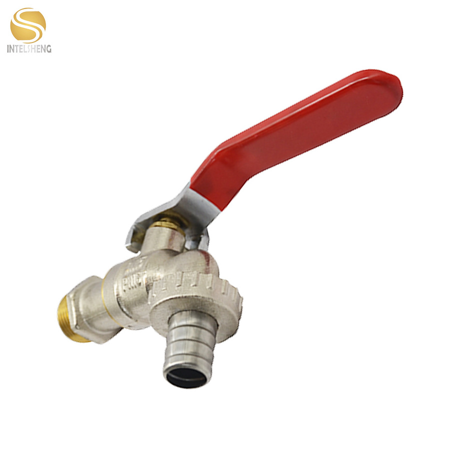 Nickel Plated 1/2'' Brass Garden Hose Bibcock Tap Water Ball Valve