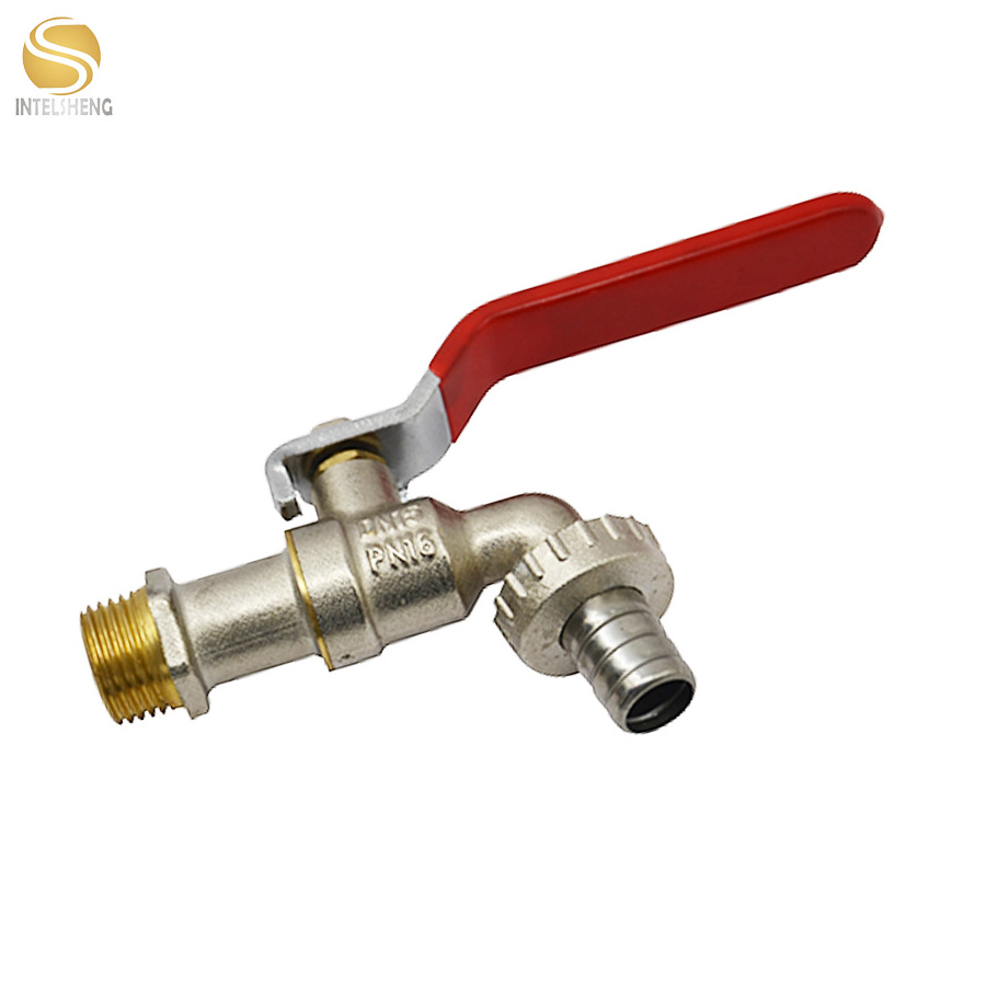 Nickel Plated 1/2'' Brass Garden Hose Bibcock Tap Water Ball Valve