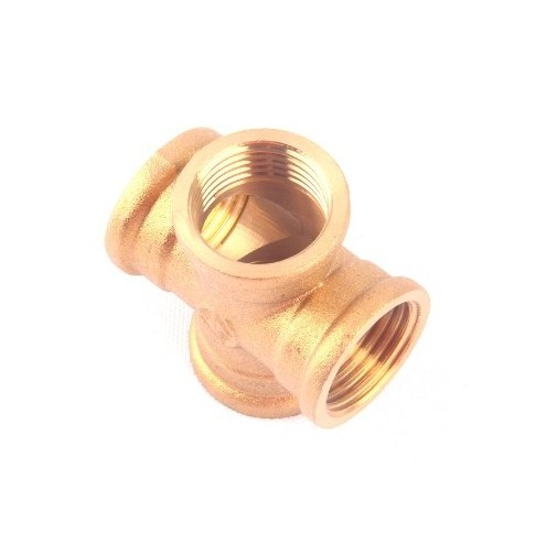 1/2 Inch Female Thread Copper Cross Fitting Home Garden Hose Splitter Brass 4 Way Connector