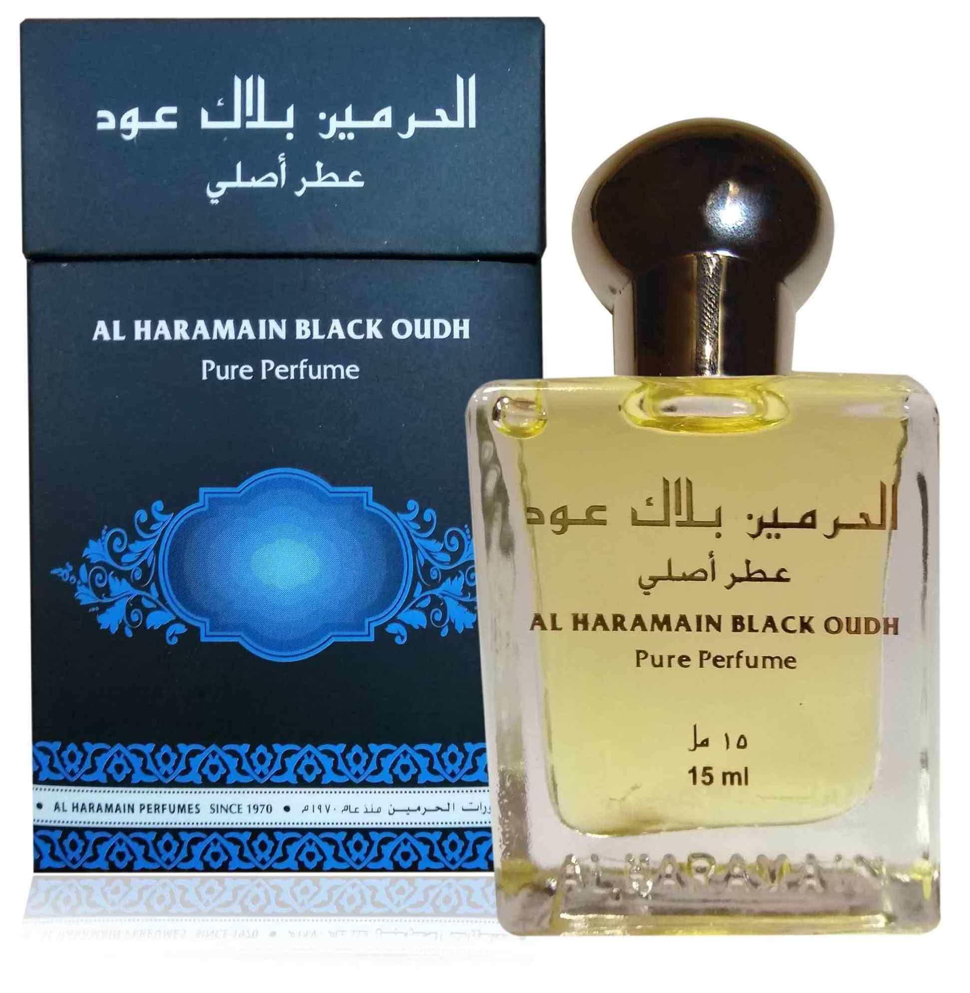 Top Grade Black Oudh Perfume Oil-15ml  (0.5 oz) by Al Haramain Premium Quality Best Fragrance Perfumes for Unisex