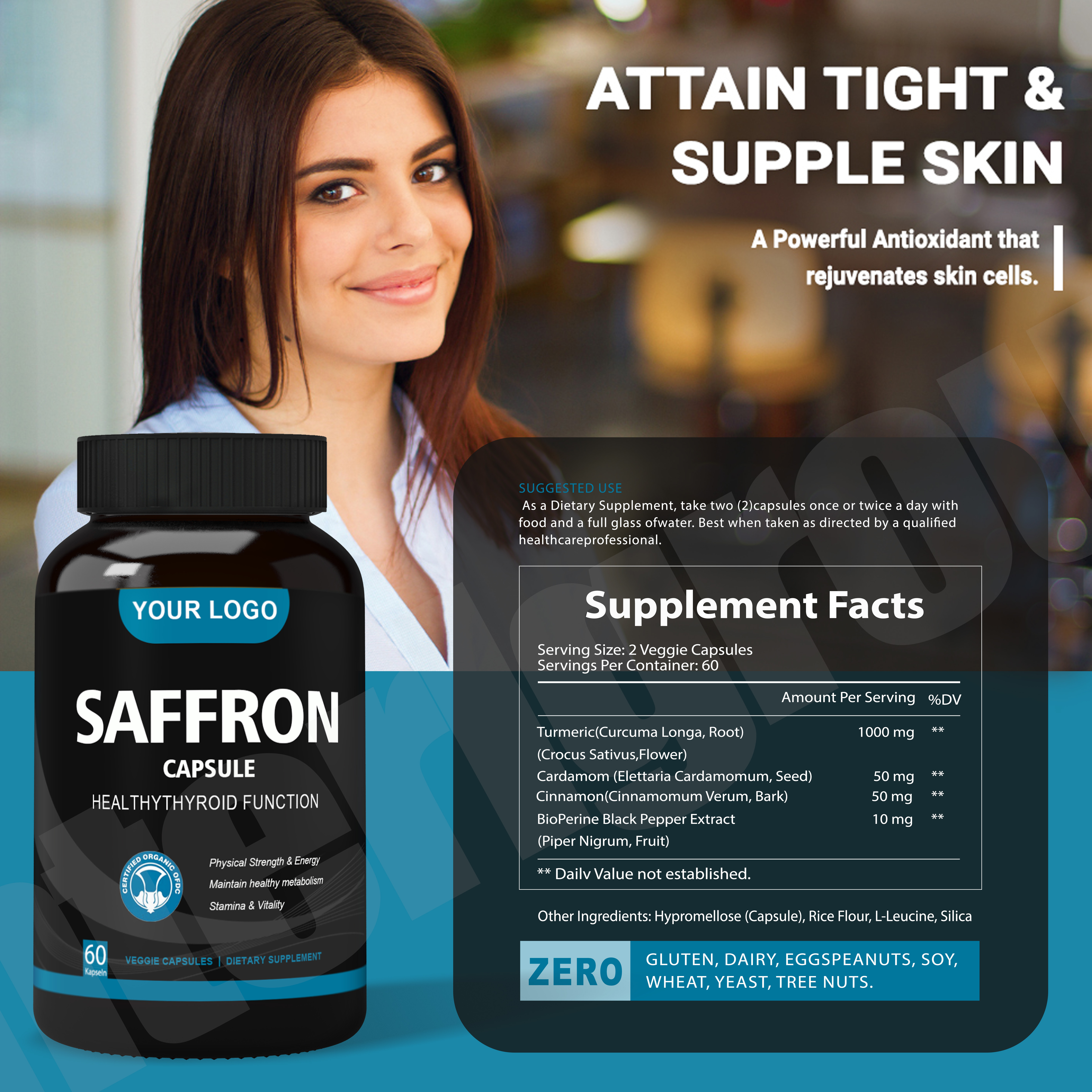 Herbal Supplements Vegan Saffron Extract pills weight loss saffron capsules