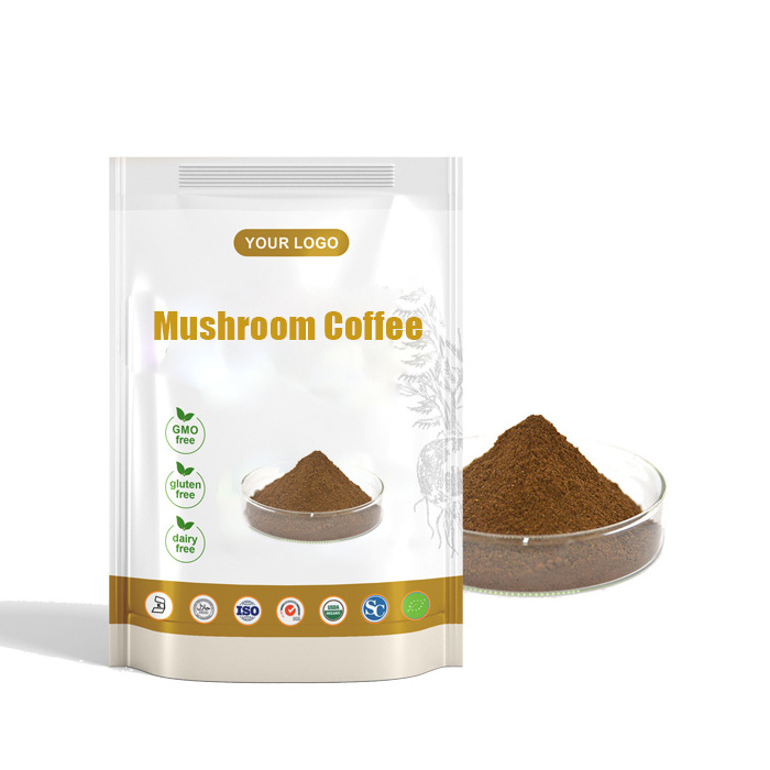 Private Label OEM Mushroom organic Reishi Mushroom Instant Coffee powder Mushroom Coffee