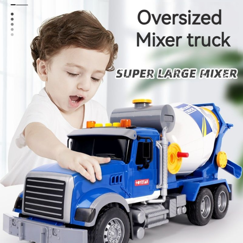 2023 New Arrivals Kids For Toys Mixer Truck Agitating Lorry Car , Big Cement Mixer Toy Truck With Light Music Boy Friction Toy