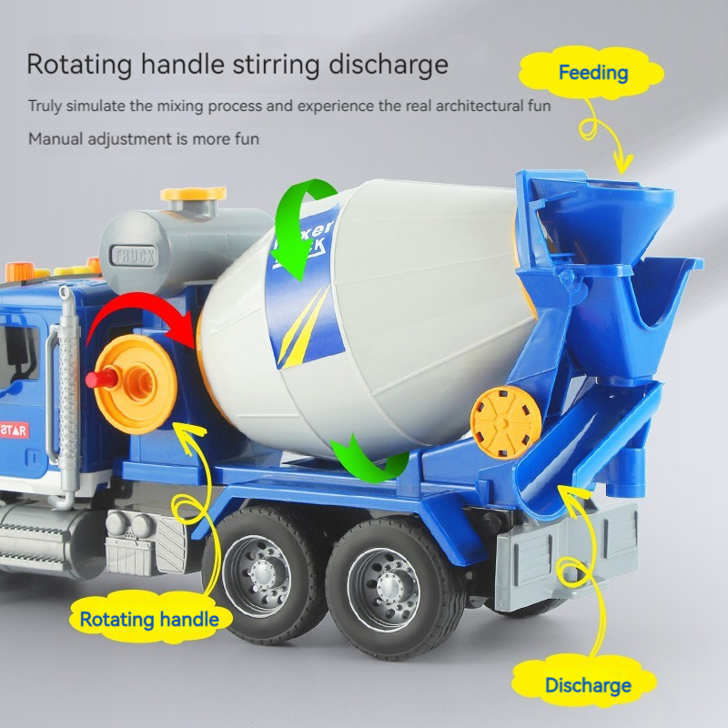 2023 New Arrivals Kids For Toys Mixer Truck Agitating Lorry Car , Big Cement Mixer Toy Truck With Light Music Boy Friction Toy