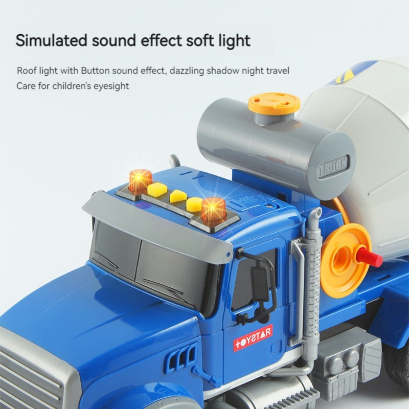 2023 New Arrivals Kids For Toys Mixer Truck Agitating Lorry Car , Big Cement Mixer Toy Truck With Light Music Boy Friction Toy