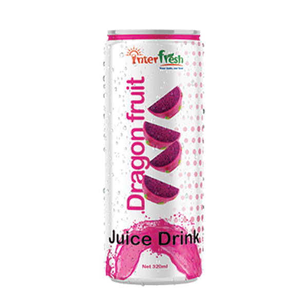 Red Dragon Fruit Juice Drink Can (Tinned) Fresh-Squeezed Instant Beverage Natural Healthy Daily Fruit Juice