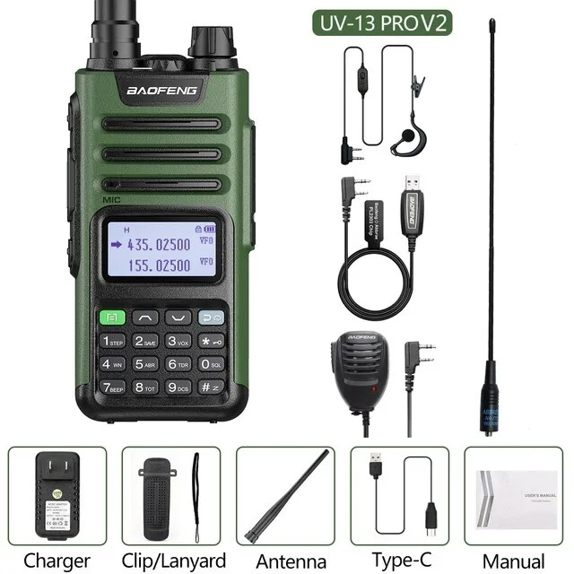 Wholesale Baofeng UV-13 PRO Walkie Talkie, 10W Dual Band 999CH Long Range Waterproof Transceiver Ham Two Way Radio UV5R UV82