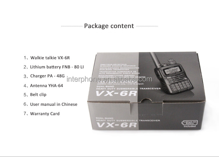 Wholesale YAESU VX-6R Radio,Dual-Band 140-174/420-470 MHz FM Ham Two Way Radio Transceiver YAESU VX-6R Radio