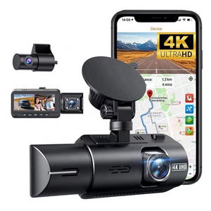 Mini HD car dvr 3 camera dash camera sony lens with Wifi GPS 3840P+1080p+1080p car black box front and rear dash cam 4K