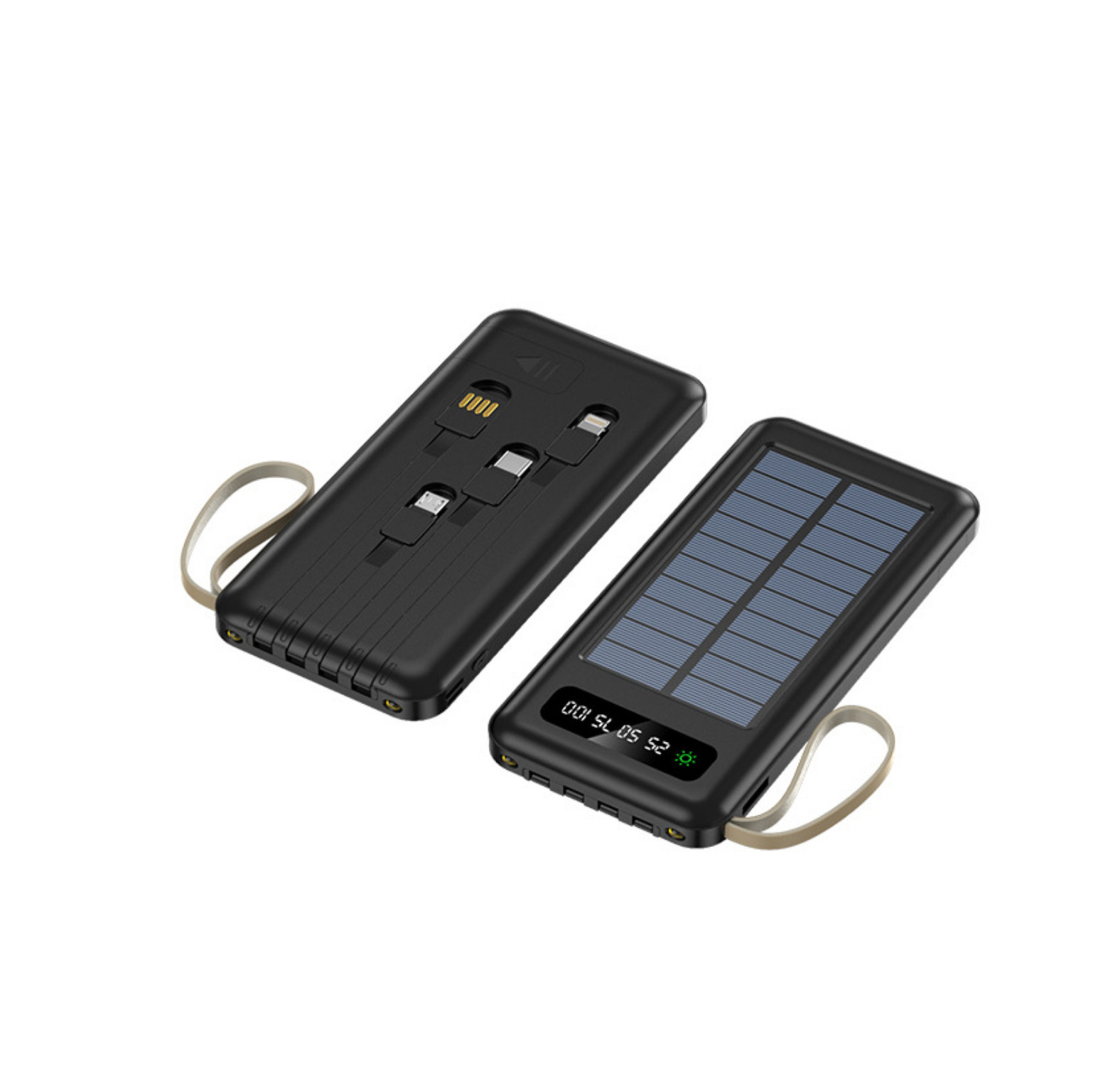 Fast charging new custom Solar Panel Power Bank 5000mAh 10000mAh Portable Battery Charger Power Bank