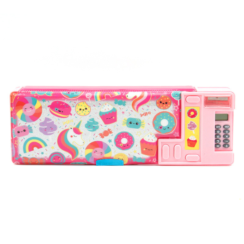 Interwell Large-capacity pencil case with handle creative and multifunctional double-layer pencil case pupil pencil case