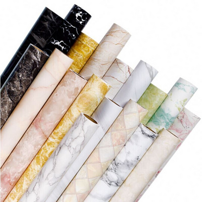 Stone PVC marble 3d wallpaper sticker tile peel and stick marble vinyl wallpaper modern