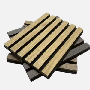 Acoustic wooden slats panel Decor Apartment Wall And Ceiling Sound Absorbing Grille And Wood Slat Acoustic Panels