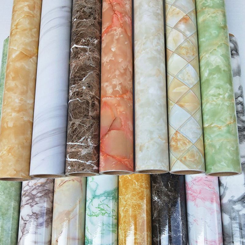 Stone PVC marble 3d wallpaper sticker tile peel and stick marble vinyl wallpaper modern