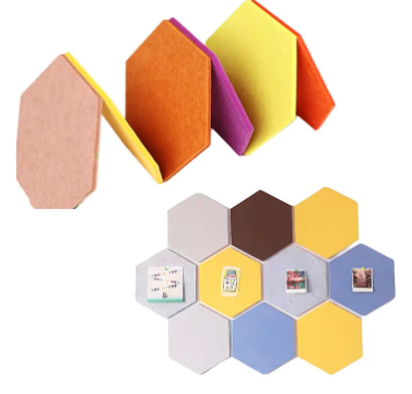 Support custom multiple colors and high density pet felt embossed polyester fiber sound-absorbing board