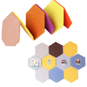 Support custom multiple colors and high density pet felt embossed polyester fiber sound-absorbing board