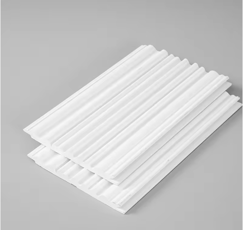 Flooring Accessories white wave line shape PS Moldings For Flooring PS Wall Base Plastic Skirting