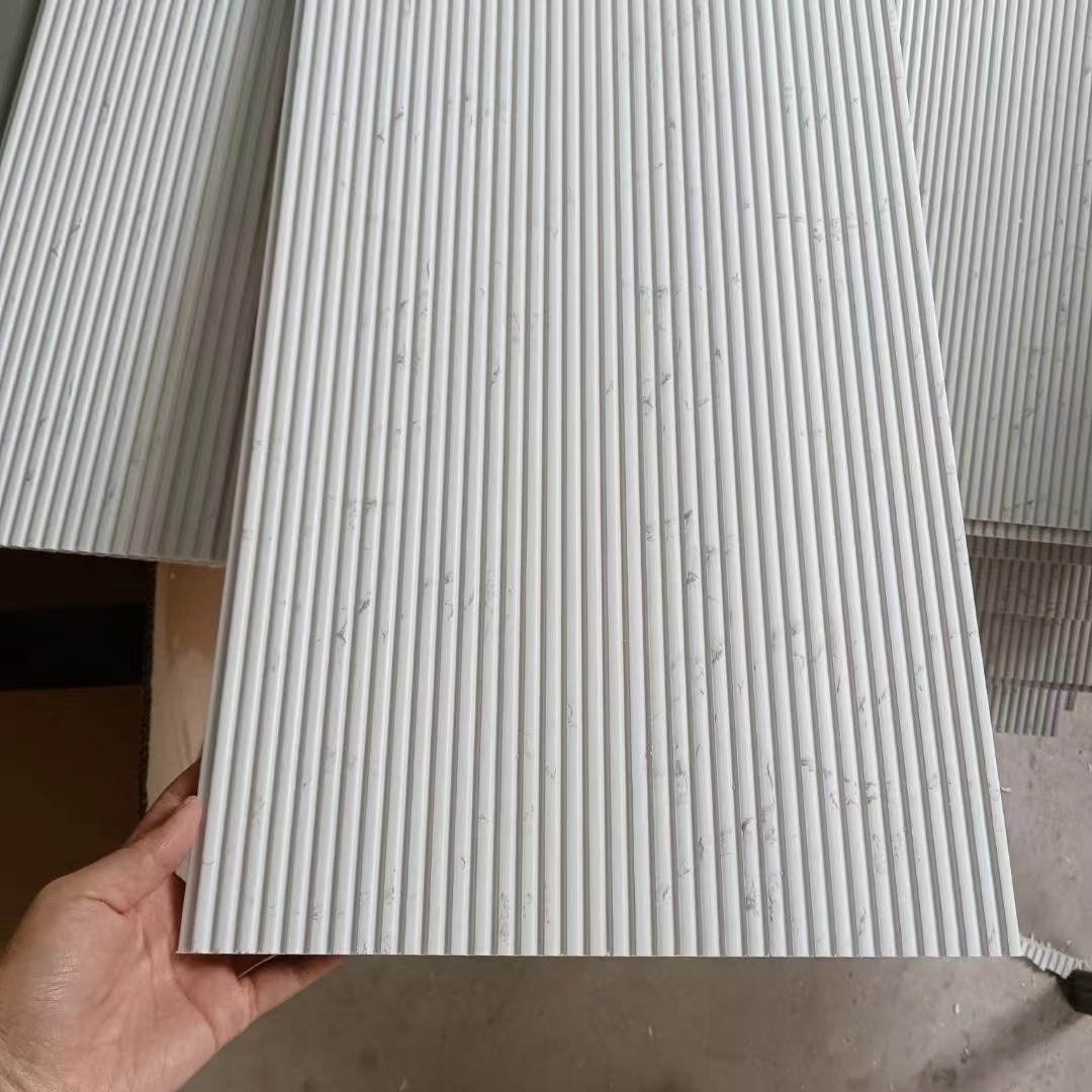 Flooring Accessories white wave line shape PS Moldings For Flooring PS Wall Base Plastic Skirting