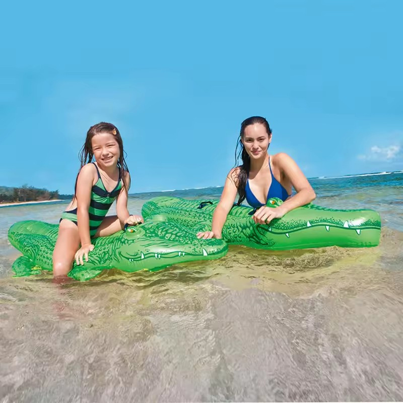 INTEX 58546 Cross-border inflatable water toy Water item Crocodile mounted animal floating row