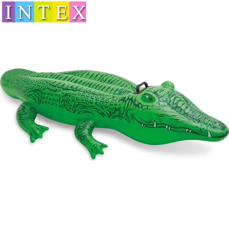 INTEX 58546 Cross-border inflatable water toy Water item Crocodile mounted animal floating row