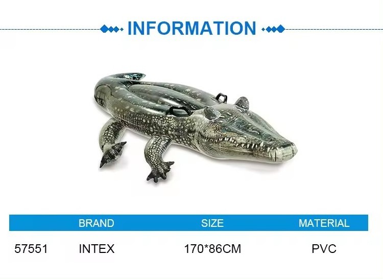 INTEX 57551 inflatable water mount can lie and sit, nd it can prevent crocodiles from floating. Children's water toy pool floats