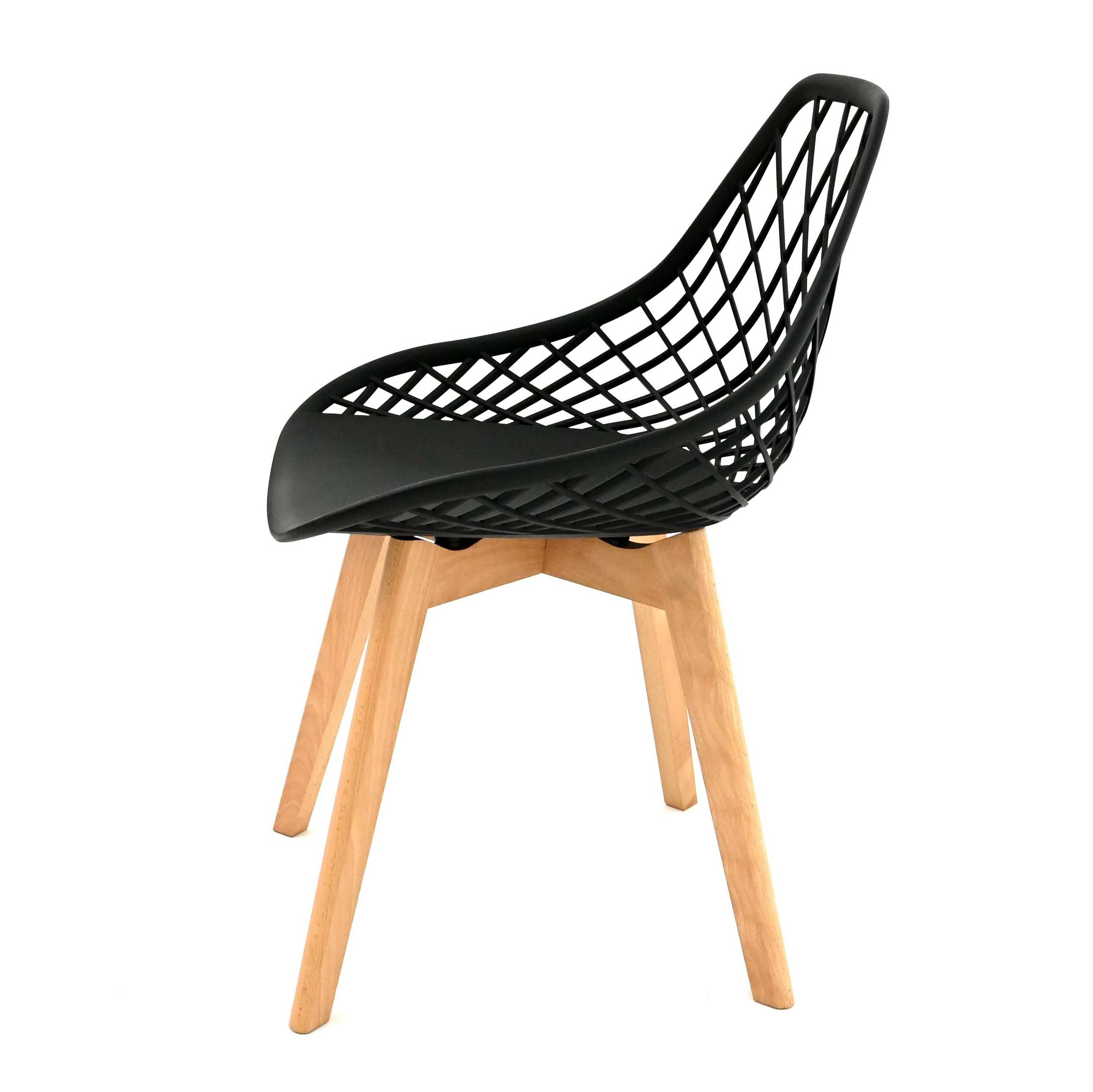 High quality modern chair in black finish and solid wood legs | Luxury living room, dining room furniture