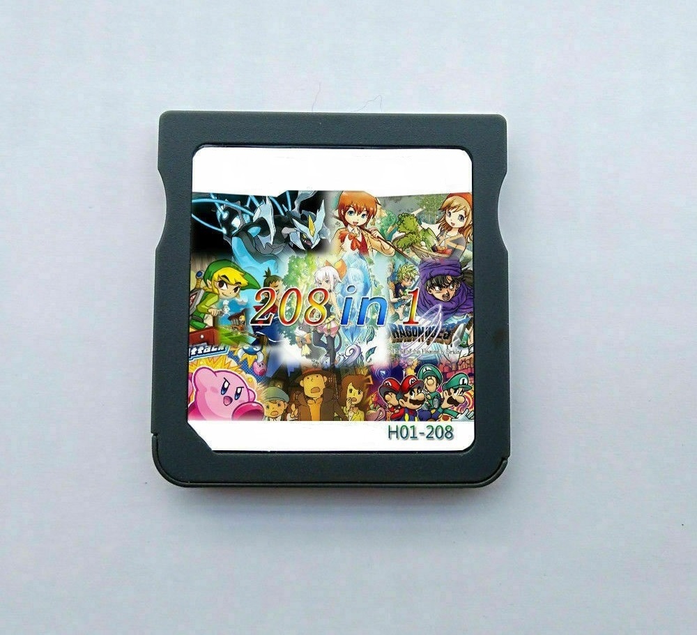 208 in 1 Game Cartridge console card For Nintendo DS NDS NDSL NDSi 2DS 3DS US