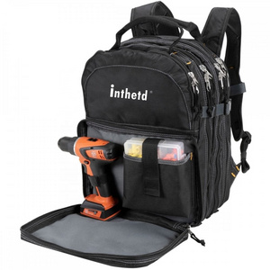 Customized Multifunctional Water Resistant Laptop Electrician Backpack Tool Bag For Tools Storage