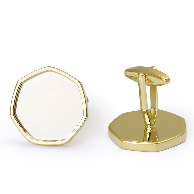 Oem Custom Cufflinks Manufacturers Personalised High Quality Gold Metal Blank Cufflinks For Mens