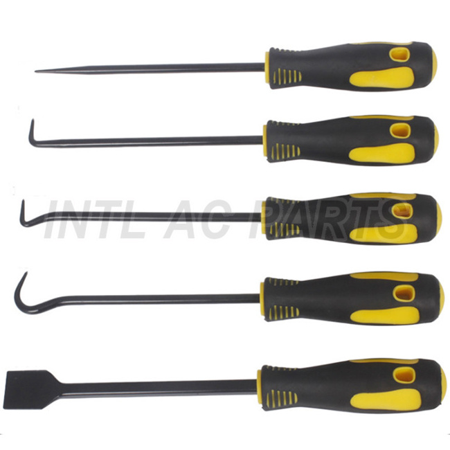 INTL-XG155 Auto A/C AC 9pcs Hook Pick Set Short Long Picks Gasket O-Ring Seal Remover Craft Tools