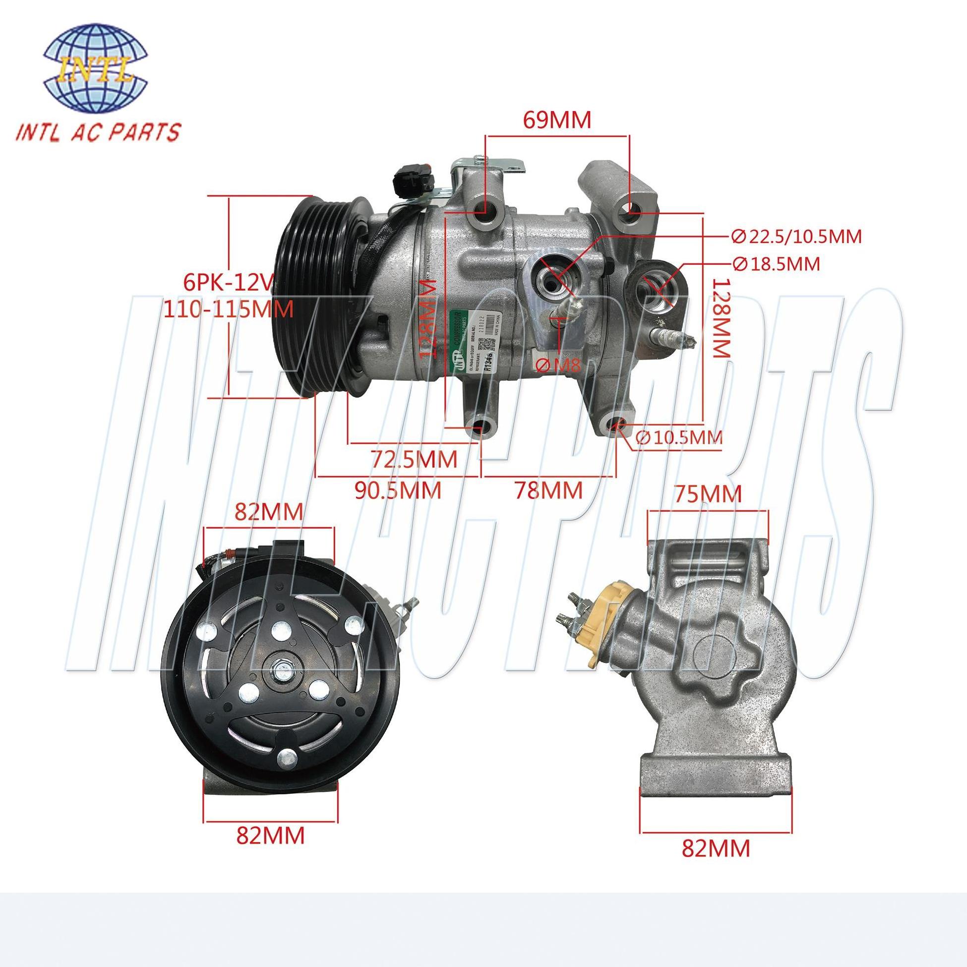 INTL-XZC1064 447280-9500 XI447280-9500 10SRE13C for FORD TRANSIT / TOURNEO COURIER car air conditioning ac compressor