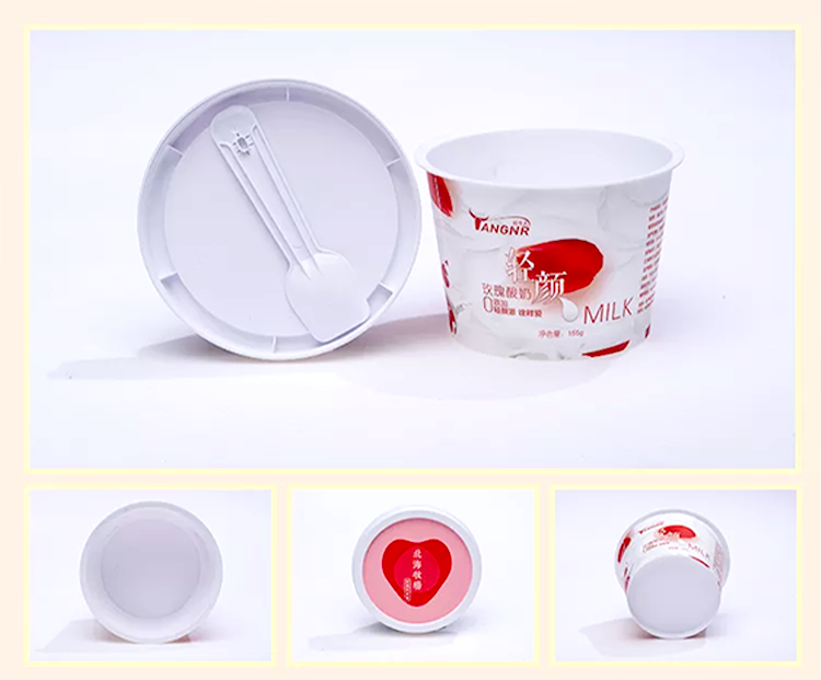 Customized Designs IML Printing Plastic Cup Disposable Recycle Food Pack Yoghurt Containers Plastic Yogurt Tub