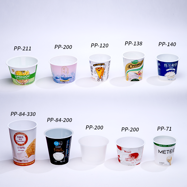 Customized Designs IML Printing Plastic Cup Disposable Recycle Food Pack Yoghurt Containers Plastic Yogurt Tub