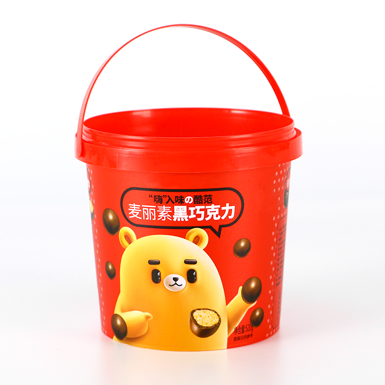 500ml/800ml/1000ml/1200ml/1500ml  IML PP Plastic Container Custom Bucket For Chocolate Ice Cream Candy Bucket