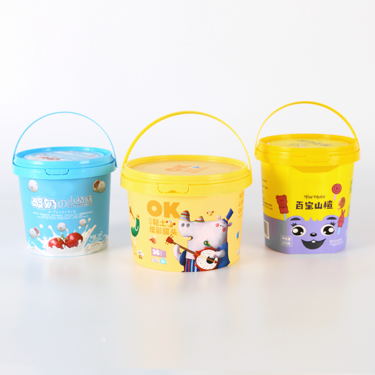 PP Disposable IML Packaging Round Frozen Yogurt Plastic Cups Container with handle