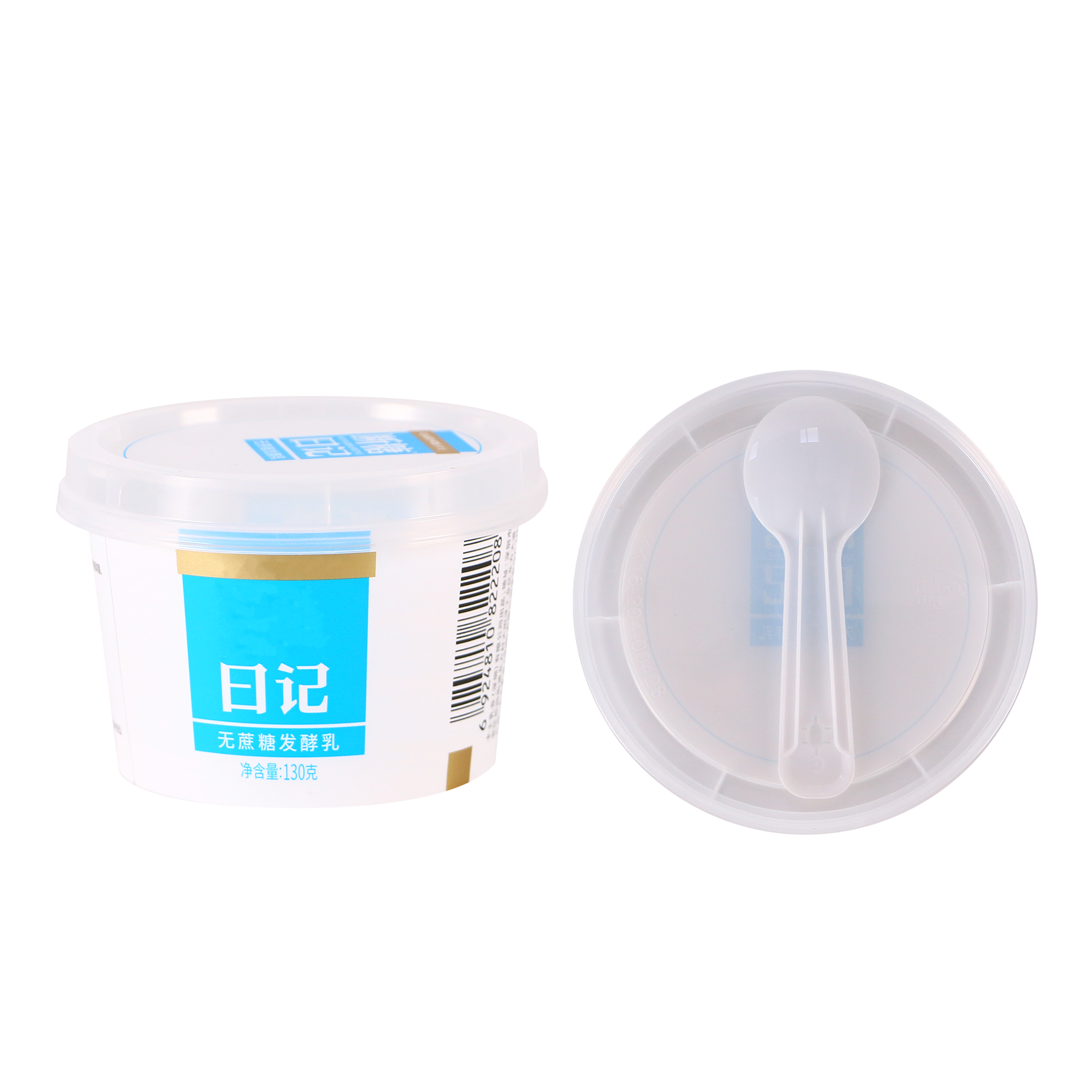 Manufacturers eco-friendly customized 160ml round IML packing disposable yogurt cup plastic yogurt pots