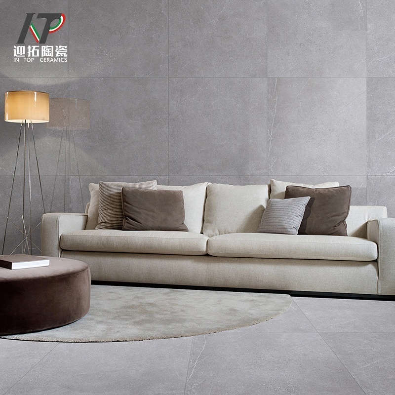 600x600mm/600x1200mm matte grey full porcelain full body porcelain tile bathroom veranda supermarket dining room floor tiles