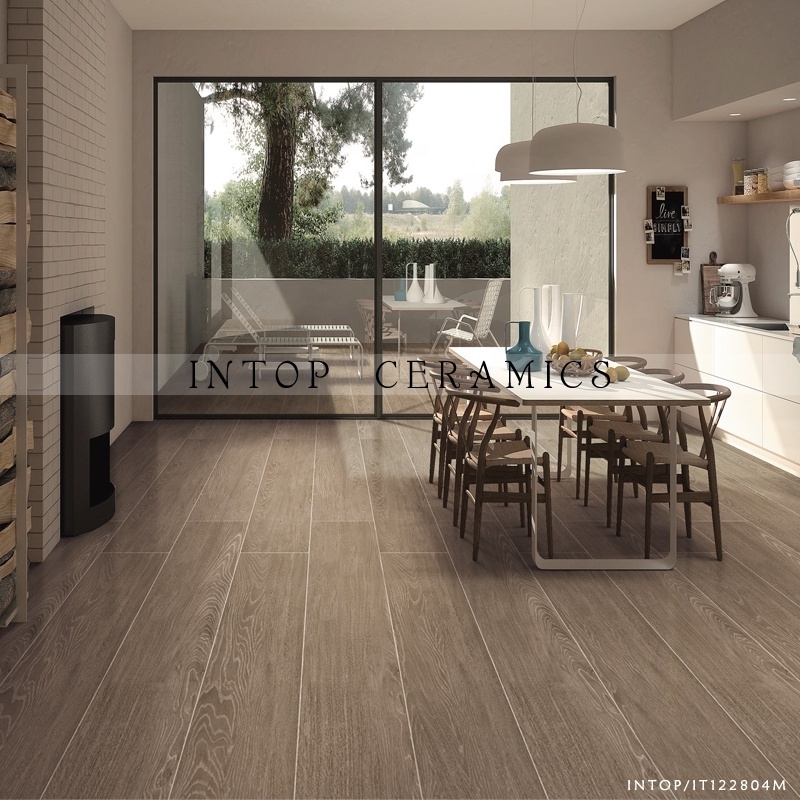 200x1200mm Wooden oak wall and floor tiles wood villa glazed porcelain tile