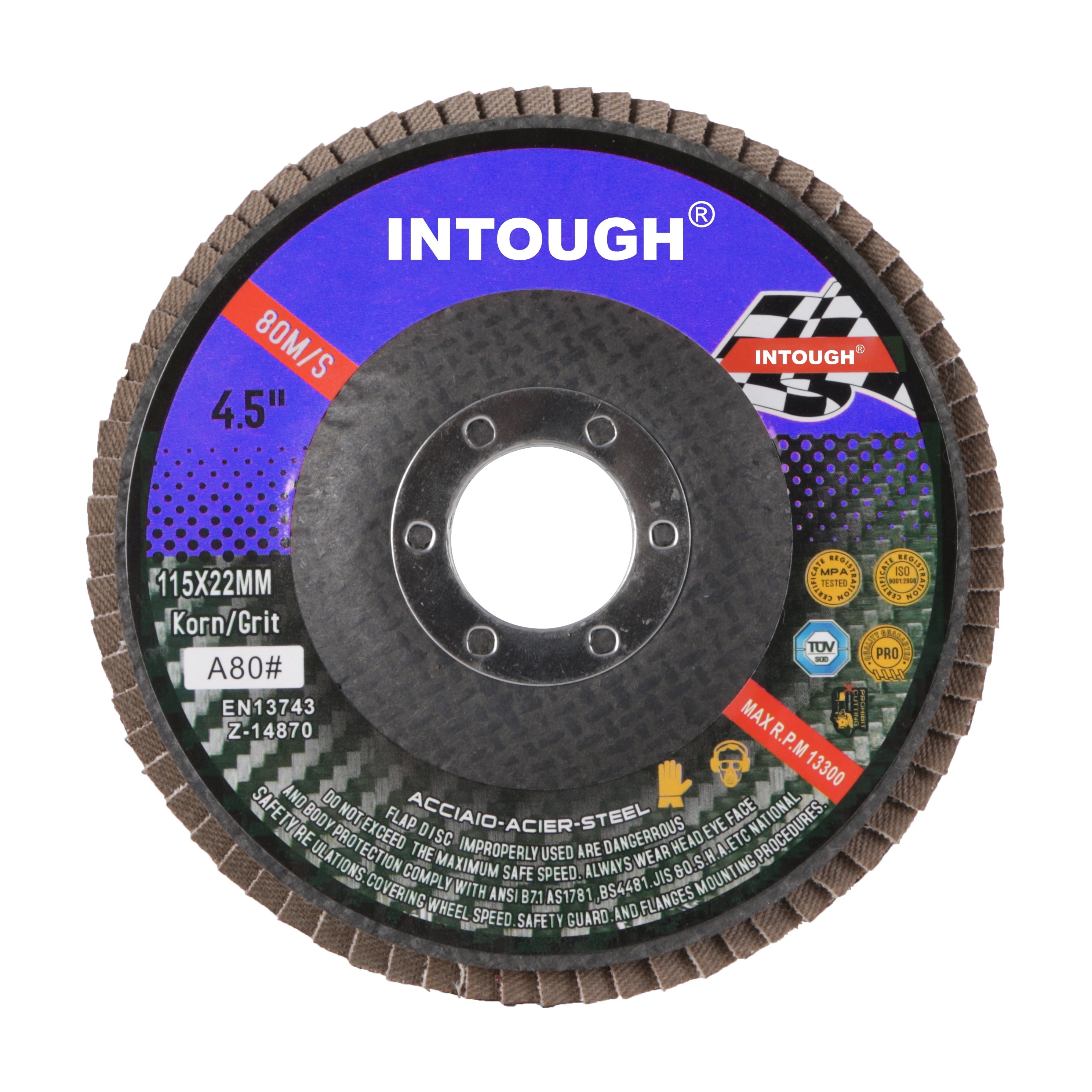 INTOUGH T27 T29 Abrasive Discs Grit 40# 60# 80# 100# 120# High Performance Grinding Flap Disc Wheel