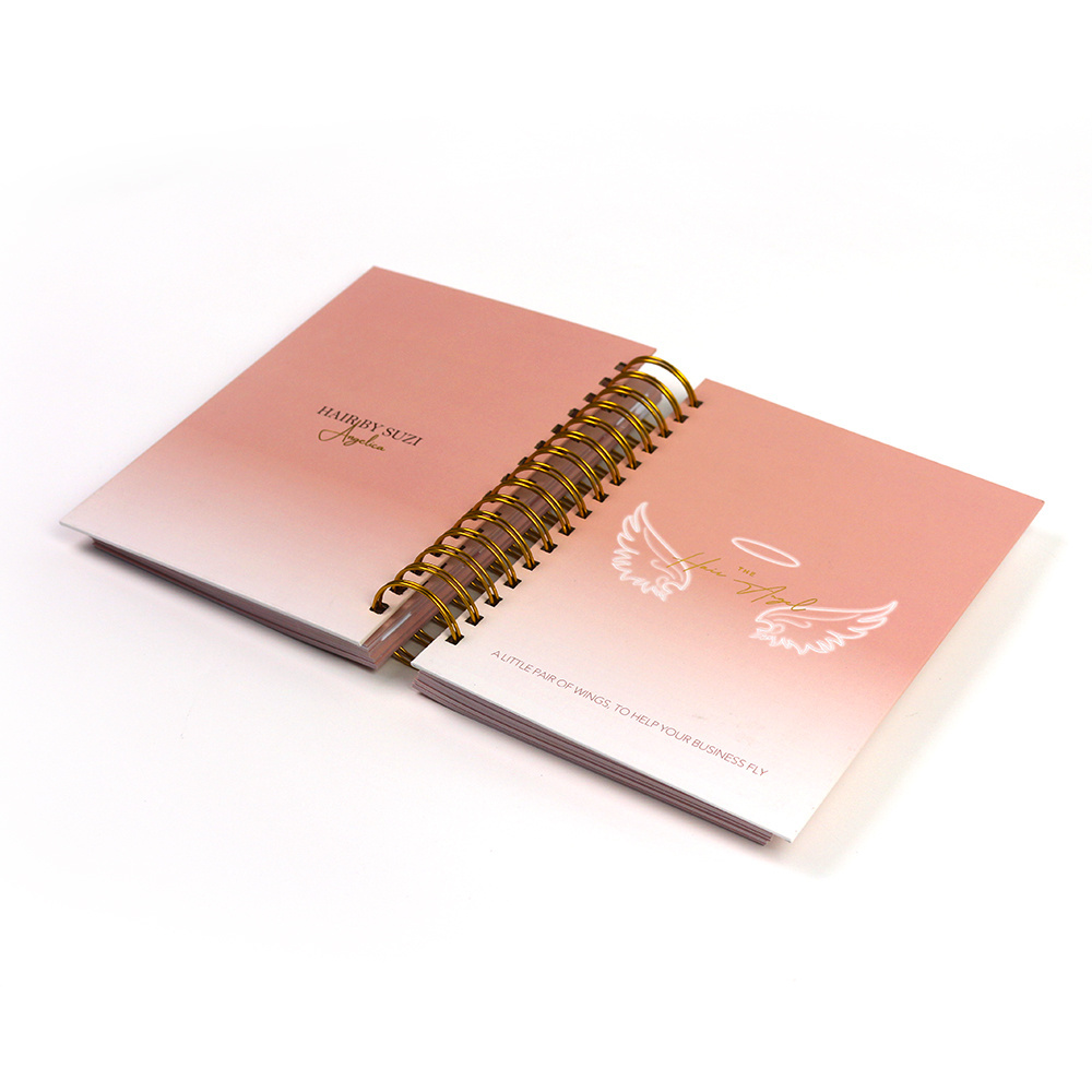 Custom Printing 2024 Hardcover A5 Gold Spiral Paper Note Book Diary Journal Agenda Daily Weekly Monthly Planner Notebook