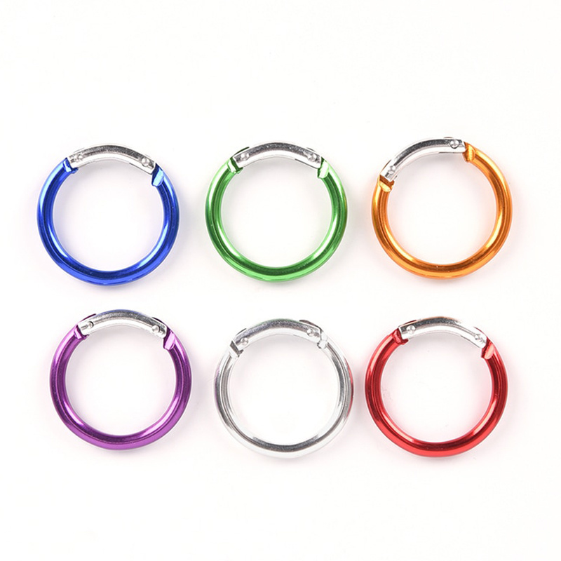 Metal Round Spring Carabiner Hook Key Clips for Belt Loop,Water Bottle,Backpack