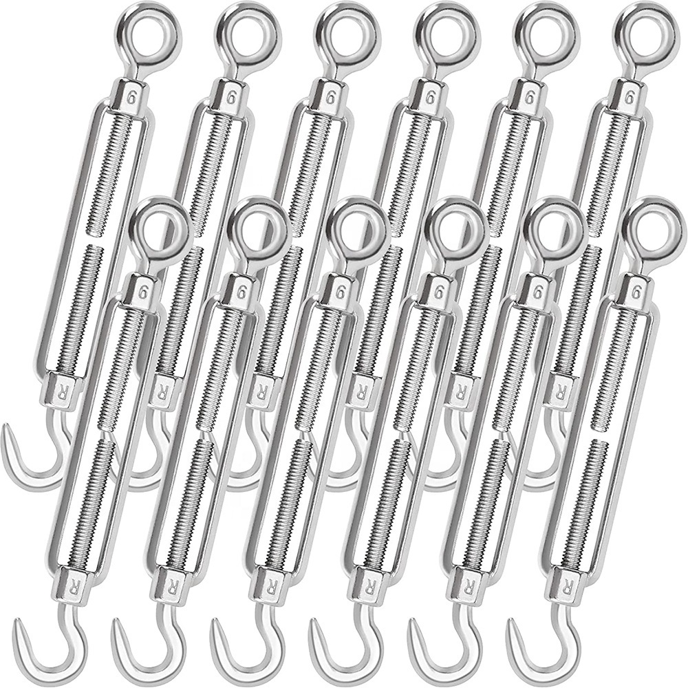 M4 M6 M8 M10 Stainless Steel Din1480 Turnbuckles With Eye Hook Wire Rope Turnbuckles