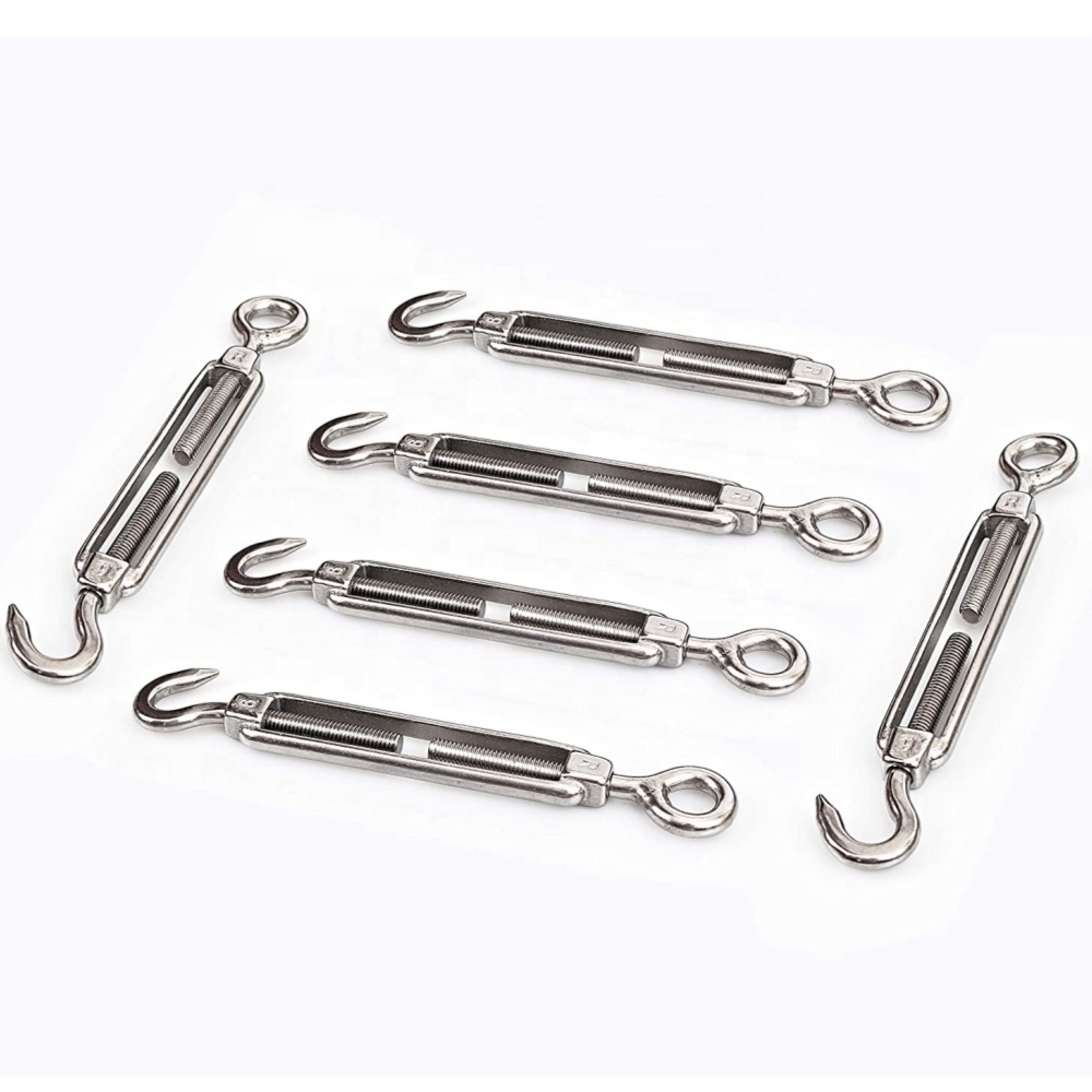 M4 M6 M8 M10 Stainless Steel Din1480 Turnbuckles With Eye Hook Wire Rope Turnbuckles