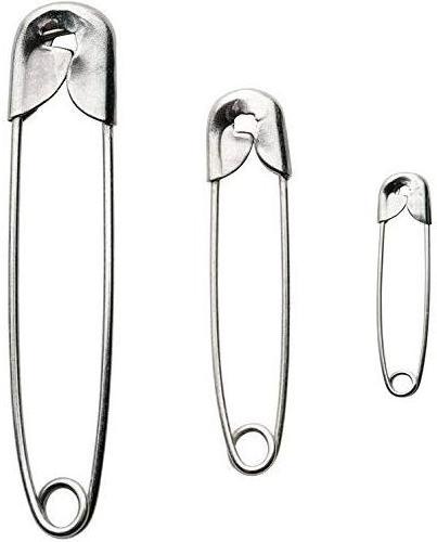 Custom DIY Sewing Tools Accessory Metal 19mm 22mm 27mm 32mm iron Stainless Steel Needles Large Silver Safety Pin for garment